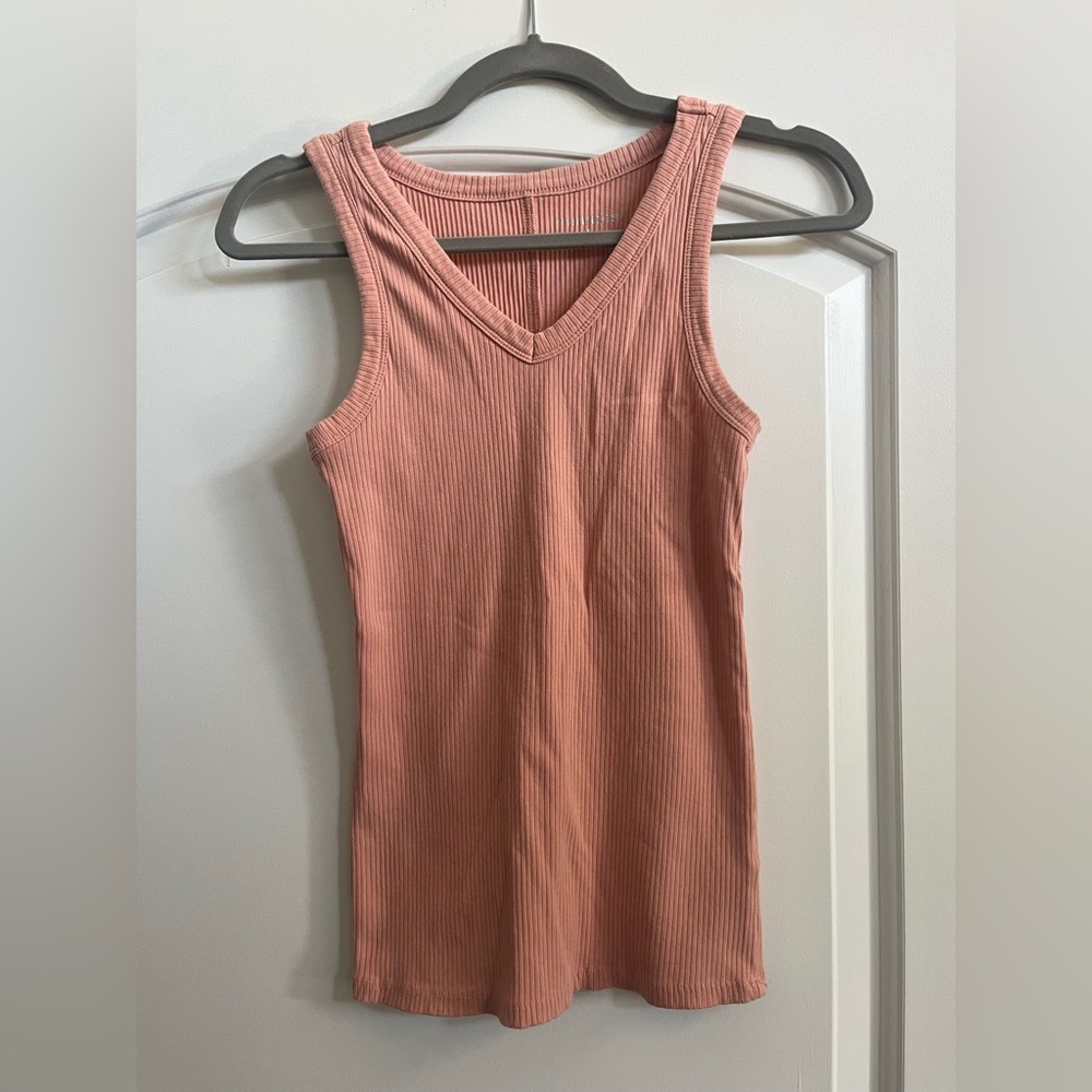 Maurices Pink Ribbed Sleeveless Tank Top